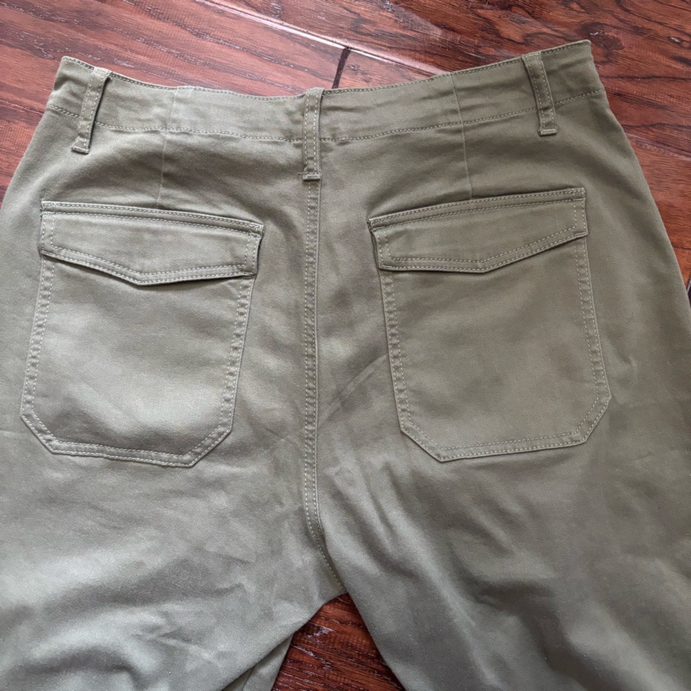 Cabi olive army green pants with zipper accents | Size 12 - Picture 2 of 6